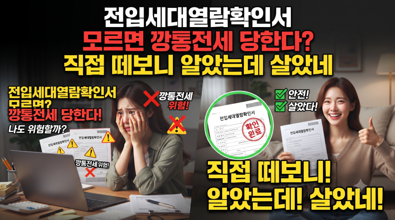 전입세대열람확인서 모르면 깡통전세 당한다? 직접 떼보니 말았는데 살았네
