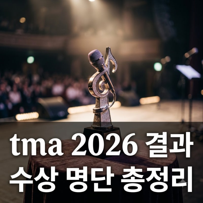 "대상 4팀이나 줬다고?" tma 2026 수상 결과와 반전의 주인공들
