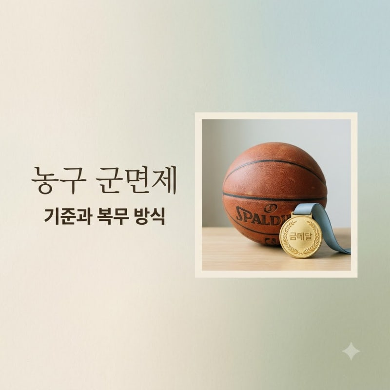농구 군면제 기준은 어떻게 될까? 아시안게임 금메달 혜택과 복무 방식 정리