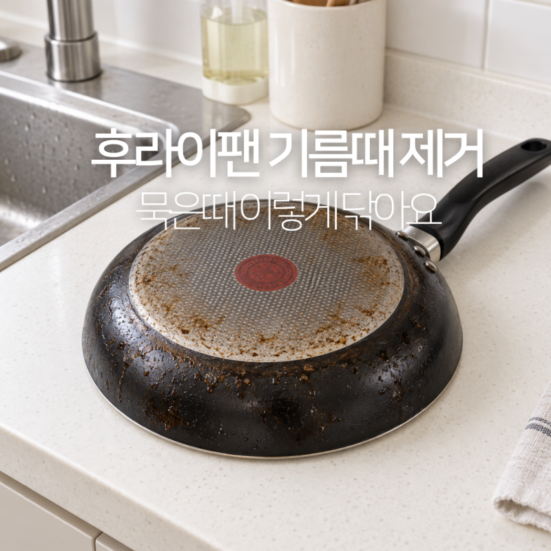 후라이팬 기름때 제거 방법, 베이킹소다로 묵은때 닦는 법