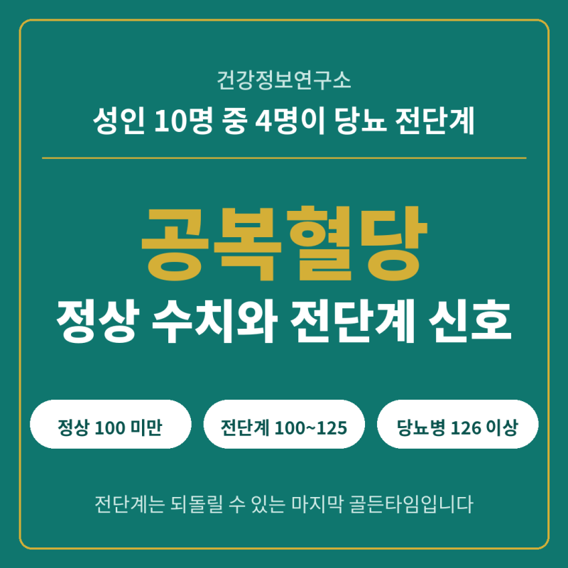 공복혈당 정상 수치는? 당뇨 전단계 기준과 되돌리는 법 (당화혈색소·식후혈당 총정리)