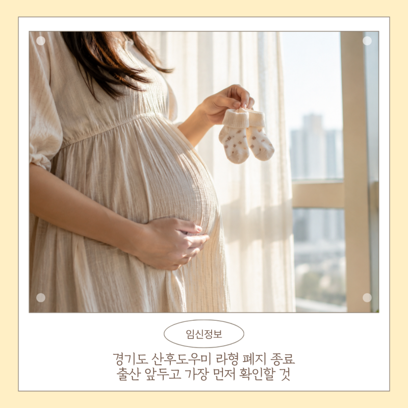 경기도 산후도우미 라형 폐지 종료출산 앞두고 가장 먼저 확인할 것