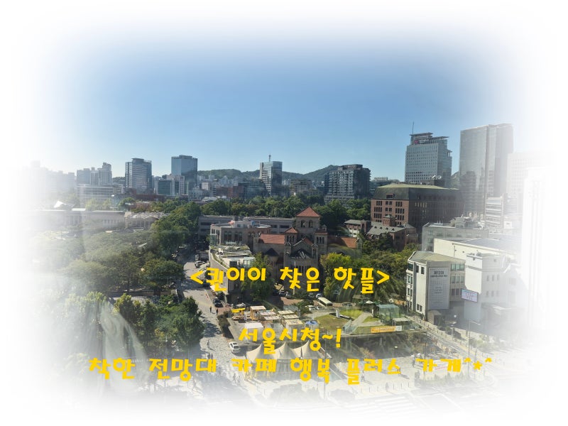 서울시청 9층 전망대 카페~! 덕수궁이 보이는 착한카페 행복플러스가게^*^