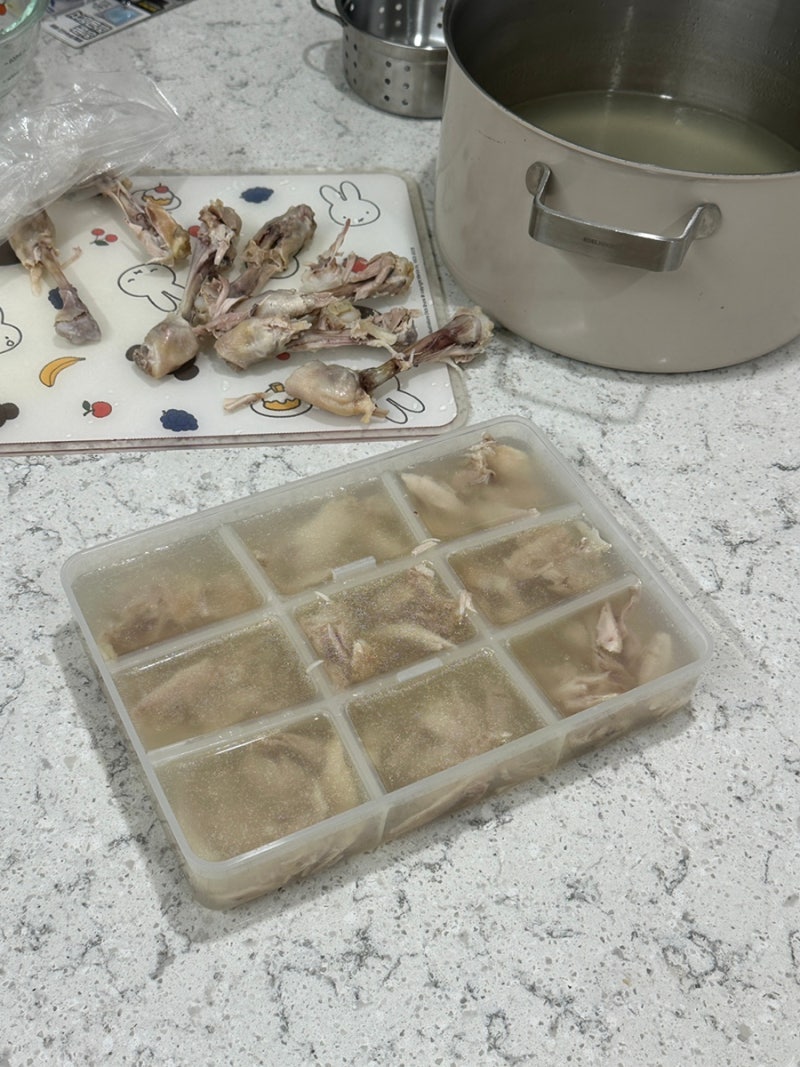 아기 닭곰탕 닭다리 레시피 보관, 닭죽, 구이