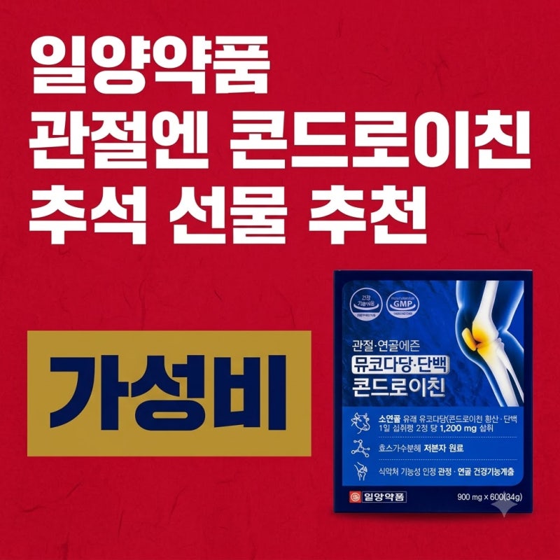 일양약품 관절엔 콘드로이친 1200 추석 선물 가성비 추천