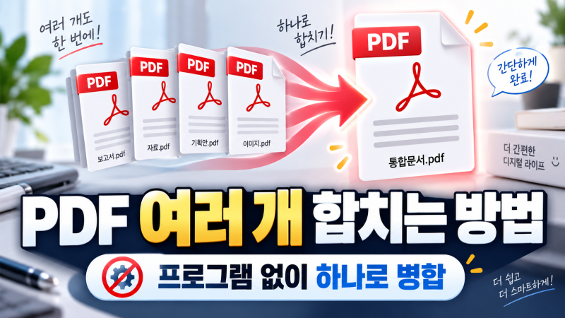 PDF 여러 개 합치는 방법｜프로그램 없이 하나로 병합
