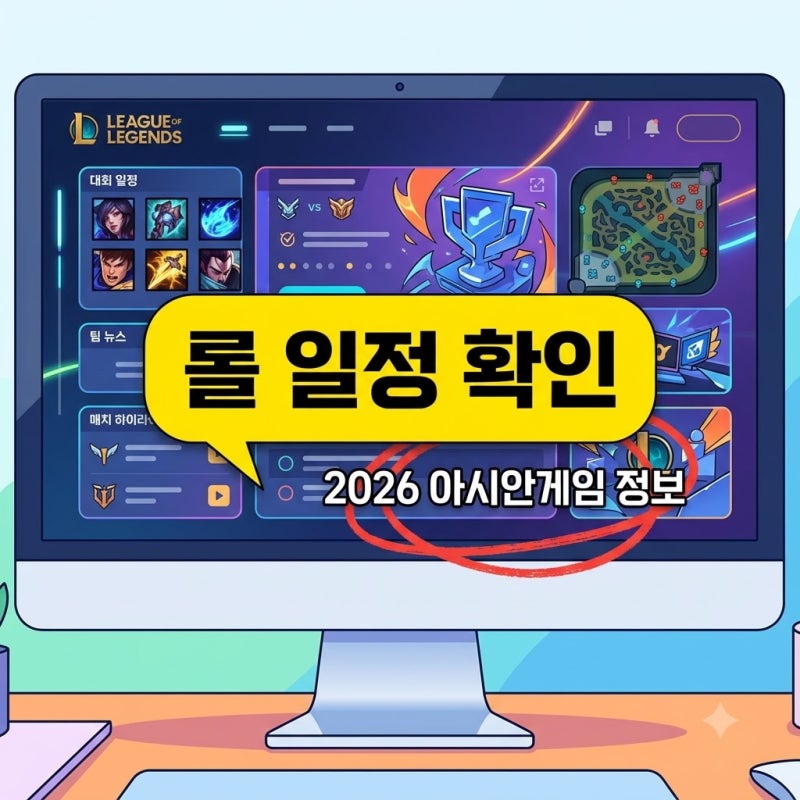 2026 아시안게임 롤 일정과 경기 방식 총정리