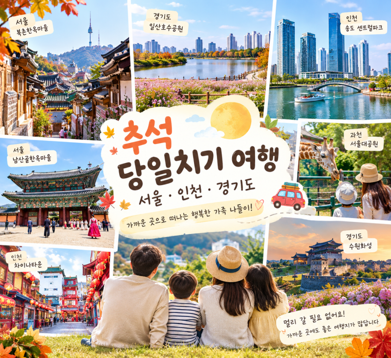 2026 추석 당일치기 여행 추천 , 서울·인천·경기도 서울 근교 가볼 만한 곳 BEST