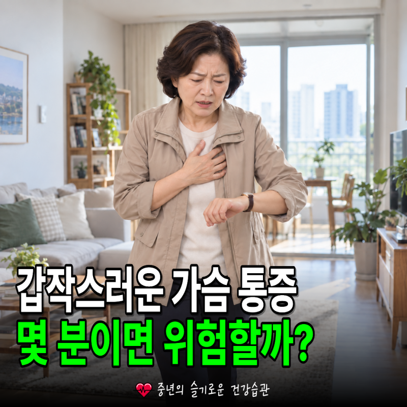 협심증 증상, 가슴 통증은 몇 분 지속되면 위험할까?