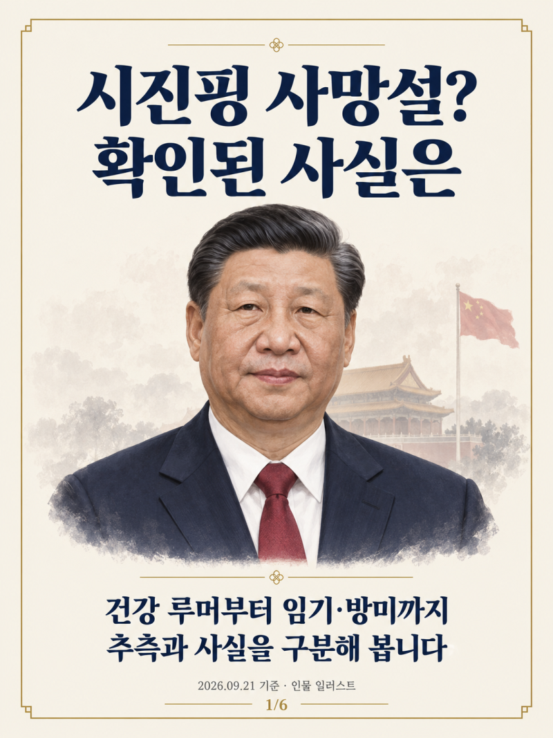 시진핑 사망설 사실일까? 뇌경색·쓰러짐 건강 이상설부터 임기·방미까지 정리