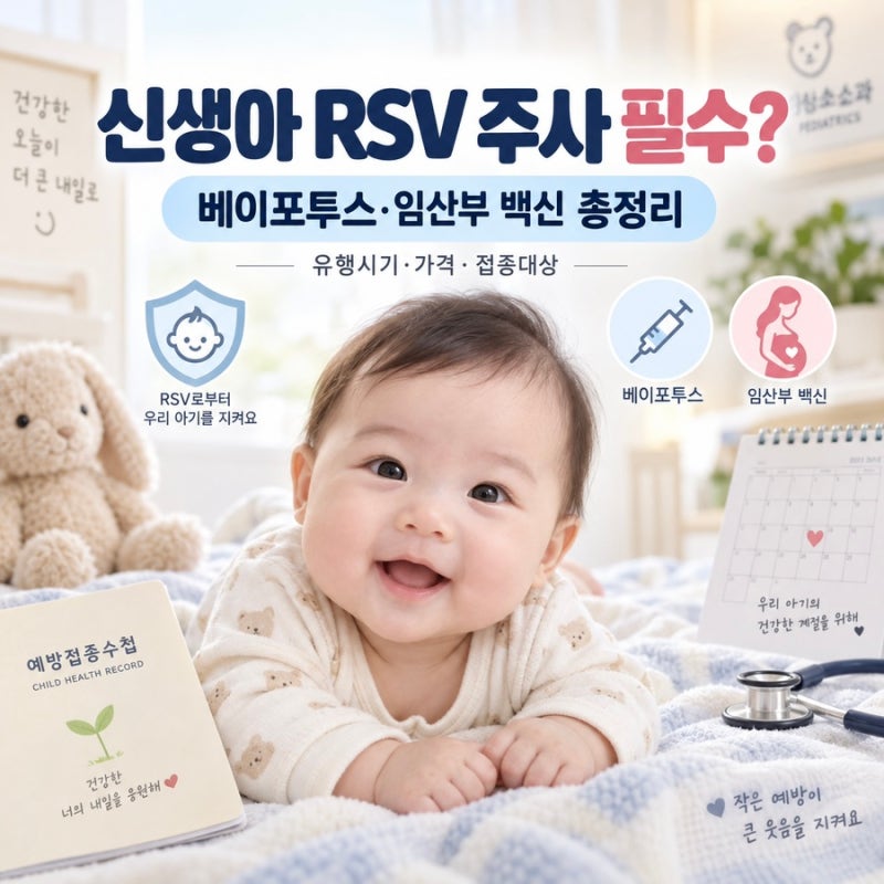 [육아] 신생아 RSV 예방접종 필수일까요? / 베이포투스 시기·가격·임산부 RSV 백신까지 총정리