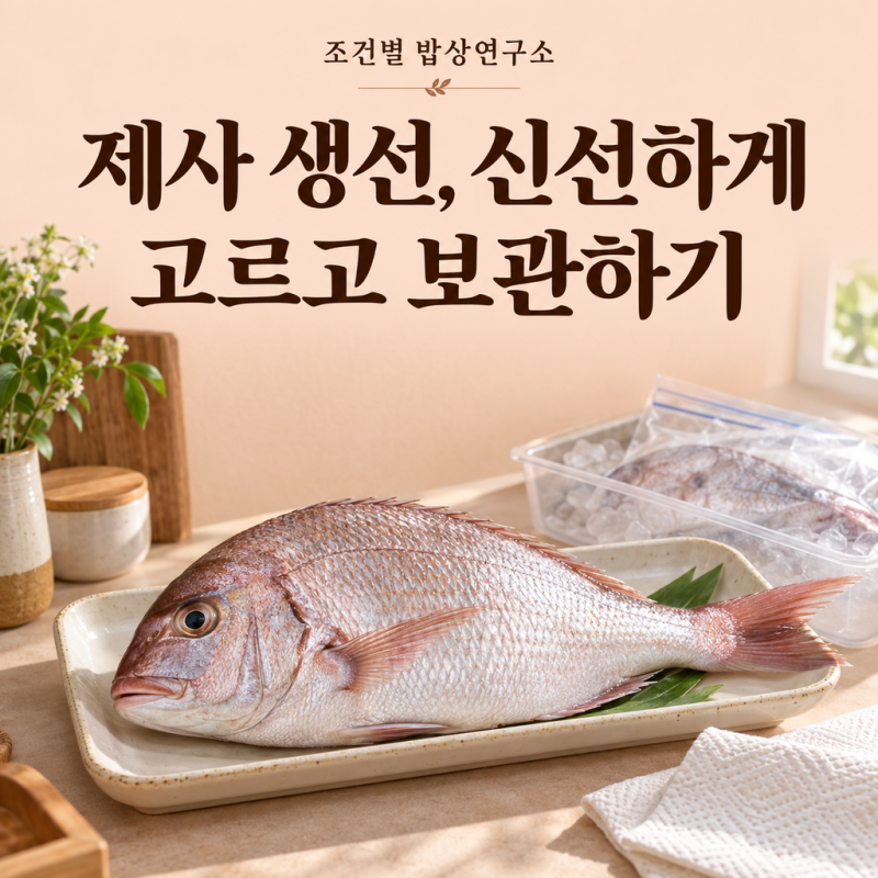 제수용 생선 고르는 법과 보관 방법, 제사 전날 꼭 확인하세요
