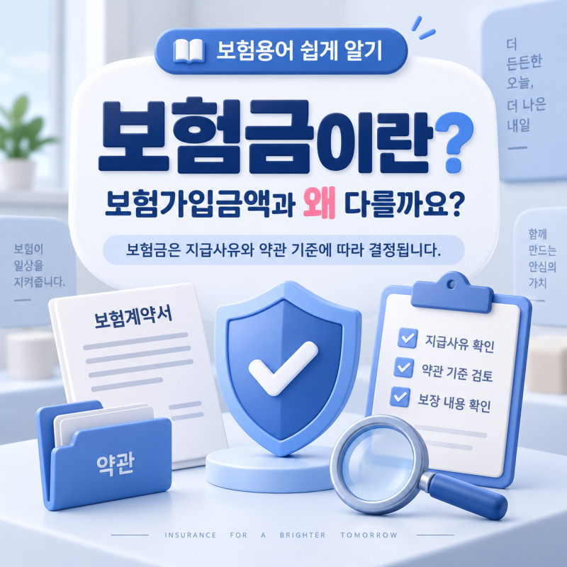 보험금이란? 보험가입금액과 왜 다를까요?