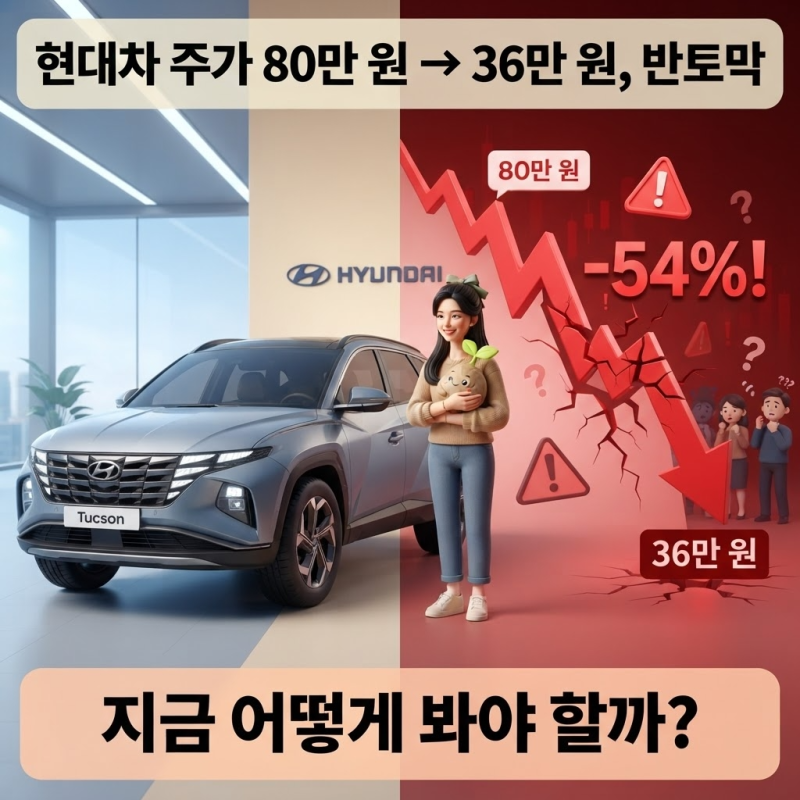 현대차 주가 80만 원 → 36만 원, 반토막 지금 어떻게 봐야 할까?