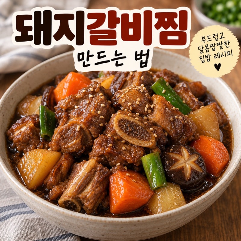 돼지갈비찜 만드는 법 부드럽고 달콤짭짤한 집밥 레시피