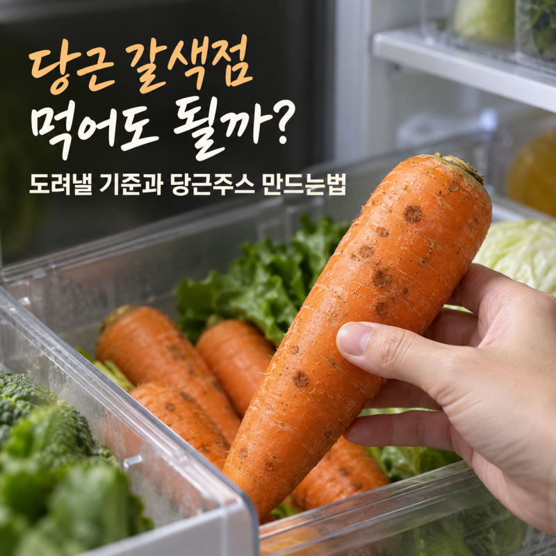 당근 갈색점 먹어도 될까? 도려낼 기준과 당근주스 만드는법