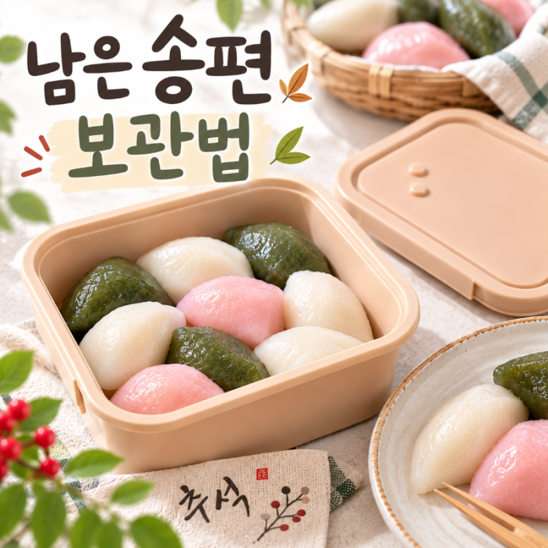 남은 송편 보관법, 냉동보관부터 맛있게 해동하는 방법까지