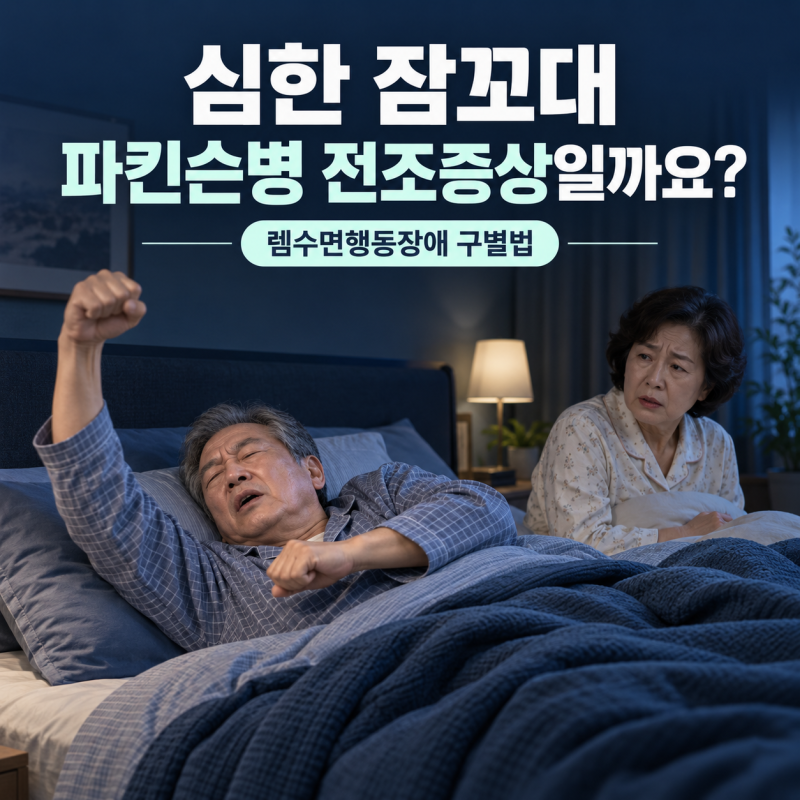 심한 잠꼬대가 파킨슨병 전조증상일까요? 렘수면행동장애 구별법