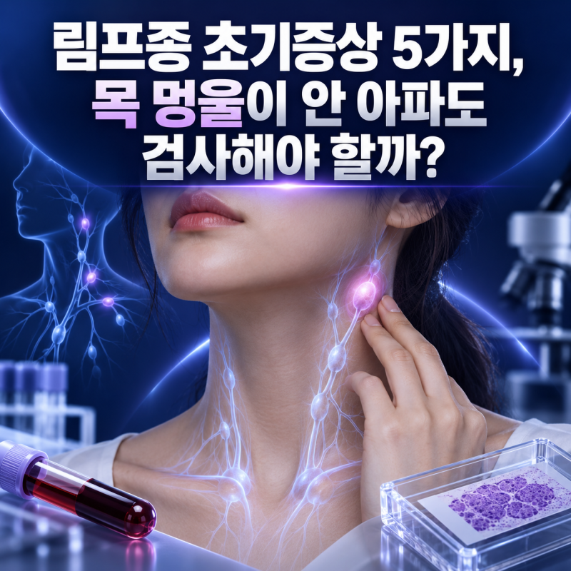 림프종 초기증상 5가지, 목 멍울이 안 아파도 검사해야 할까?