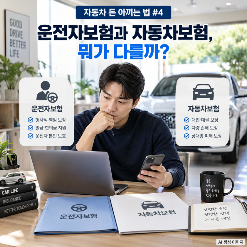자동차 돈 아끼는 법 #4 운전자보험과 자동차보험, 도대체 뭐가 다를까?