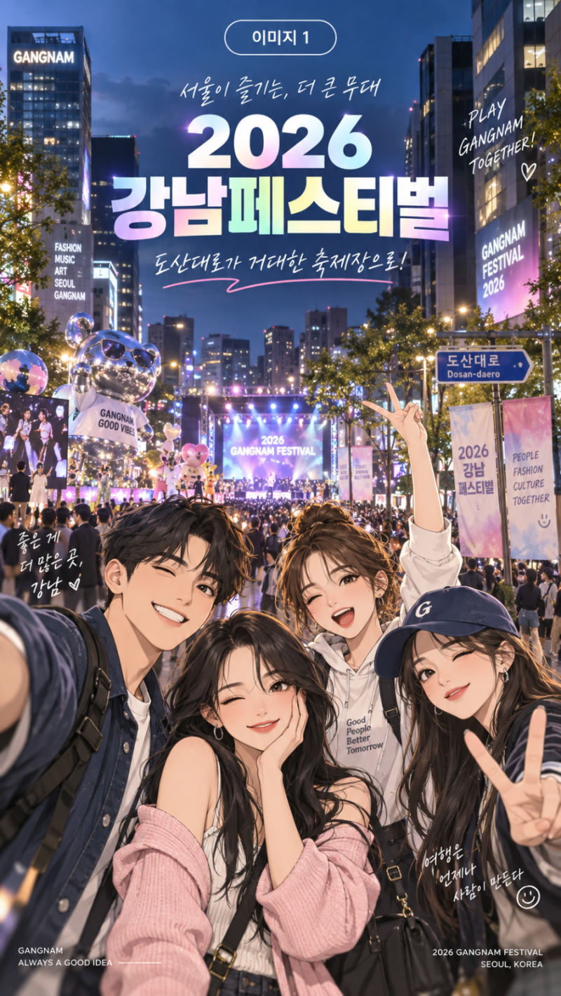 2026 강남페스티벌 총정리｜싸이·제로베이스원 출연! 도산대로 퍼레이드부터 콘서트·예매·....