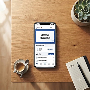 국민연금 가입증명서 정부24 모바일 전자문서 발급 방법 총정리