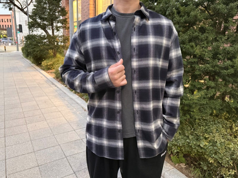 남성 가을셔츠 프로젝트엠 최우식패션 따라하기 XL후기