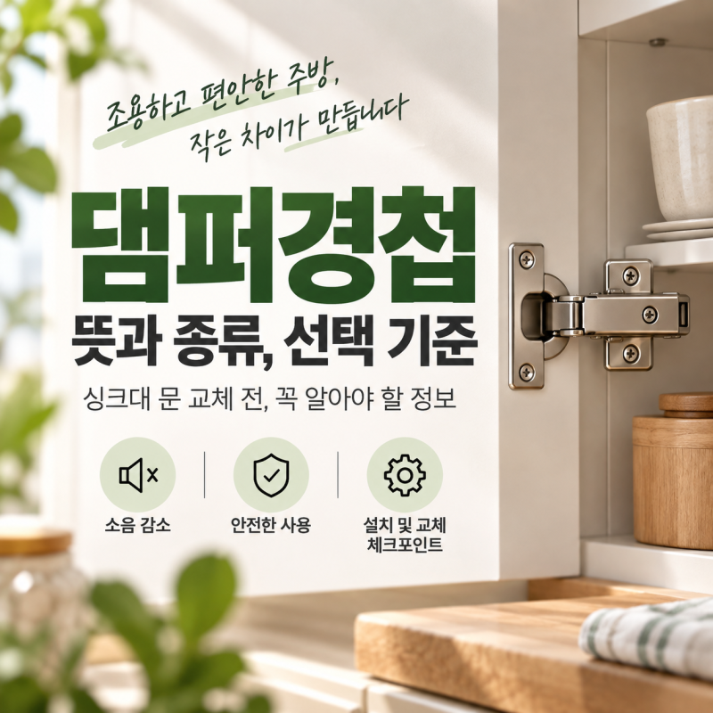 댐퍼경첩 뜻과 종류, 가구 설치 전 알아야 할 경첩 선택법