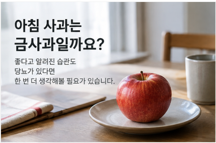 아침 사과는 정말 금사과일까요? 당뇨 환자는 이렇게 드세요