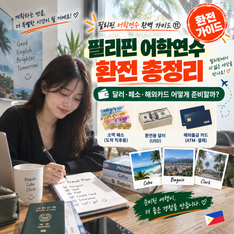 필리핀 어학연수 완벽 가이드 ⑪｜환전 총정리, 달러·페소·해외카드 어떻게 준비할까?