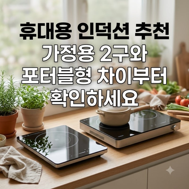 휴대용 인덕션 추천 가정용 2구와 포터블형 차이부터 확인하세요