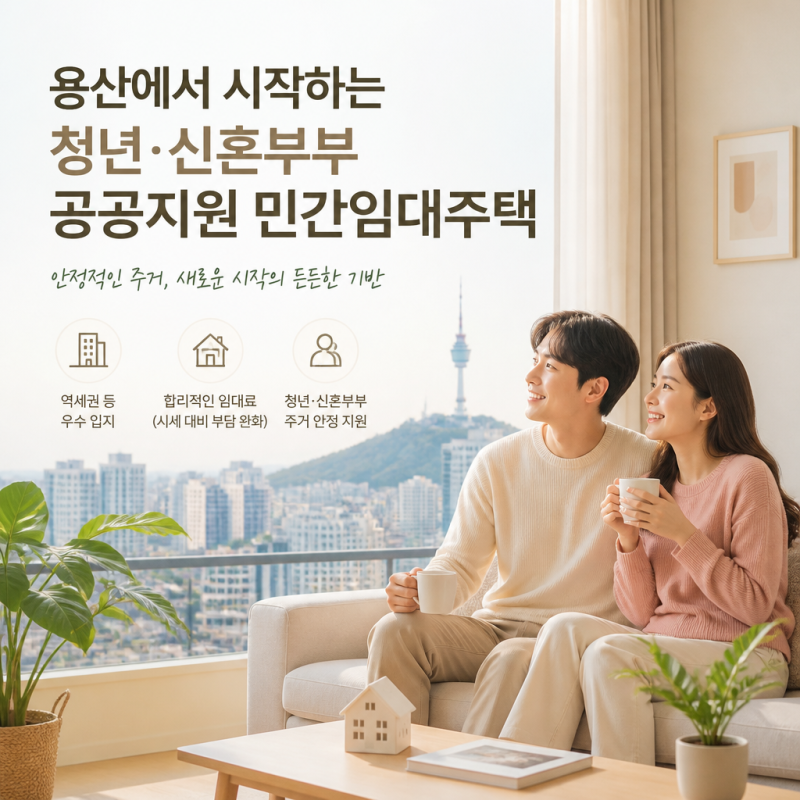 용산에서 시작하는 청년·신혼부부 공공지원 민간임대주택 소식