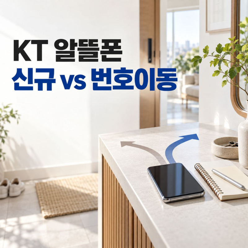 KT 알뜰폰 가입할 때 신규개통 vs 번호이동, 차이부터 알아보기