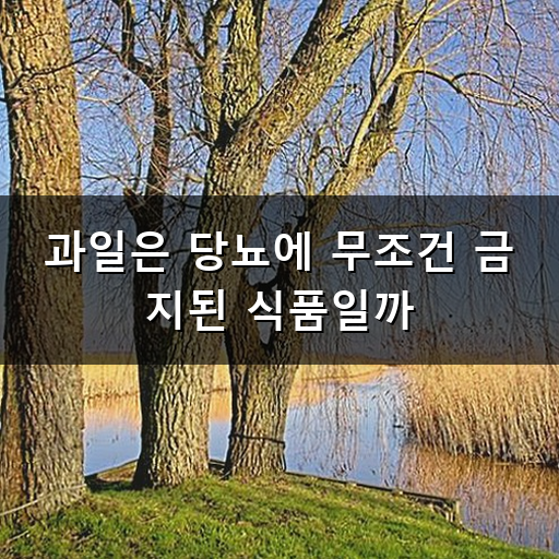당뇨환자 과일 혈당 스파이크 없이 안전하게 먹는 방법