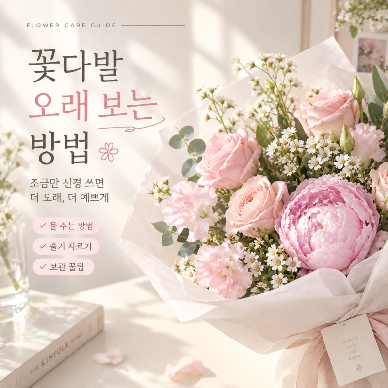 꽃다발 선물받았을 때 오래 보는 방법｜꽃집 직원이 알려주는 관리법
