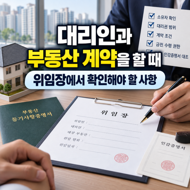 대리인과 부동산 계약을 할 때 위임장에서 반드시 확인해야 할 사항