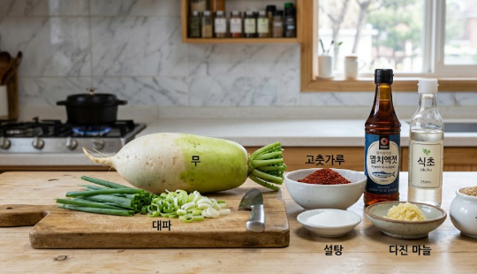 무생채 맛있게 만드는 법｜절이지 않고 아삭한 무생채 양념 황금비율