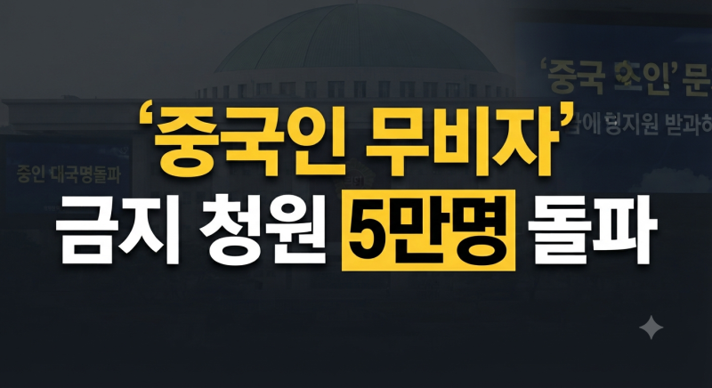 중국인 무비자 입국 금지 국민청원 링크｜9월 30일 마감 및 참여 방법
