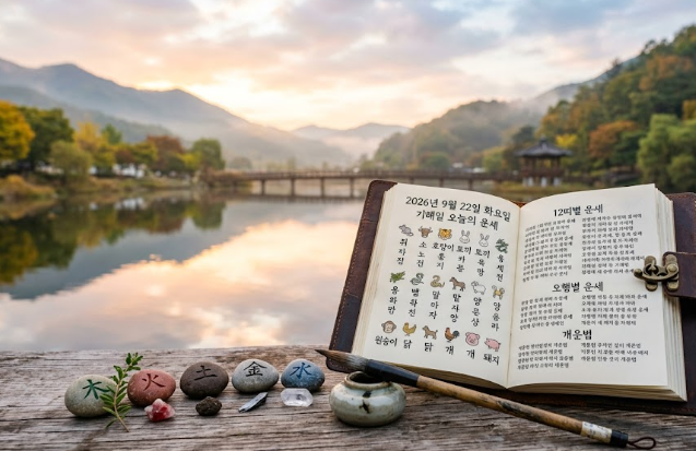 2026년 9월 22일 화요일 오늘의운세 12띠별 오행별 맞춤 운세와 하루 개운법