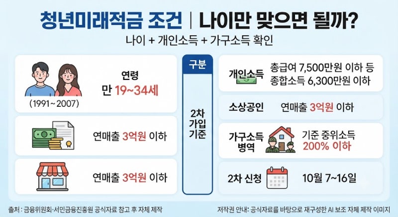 ㅇ청년미래적금 조건 나는 될까? 나이만 맞는다고 가입되는 건 아닙니다