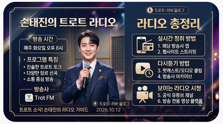 손태진의 트로트 라디오 방송시간부터 다시듣기 보이는 라디오까지 총정리