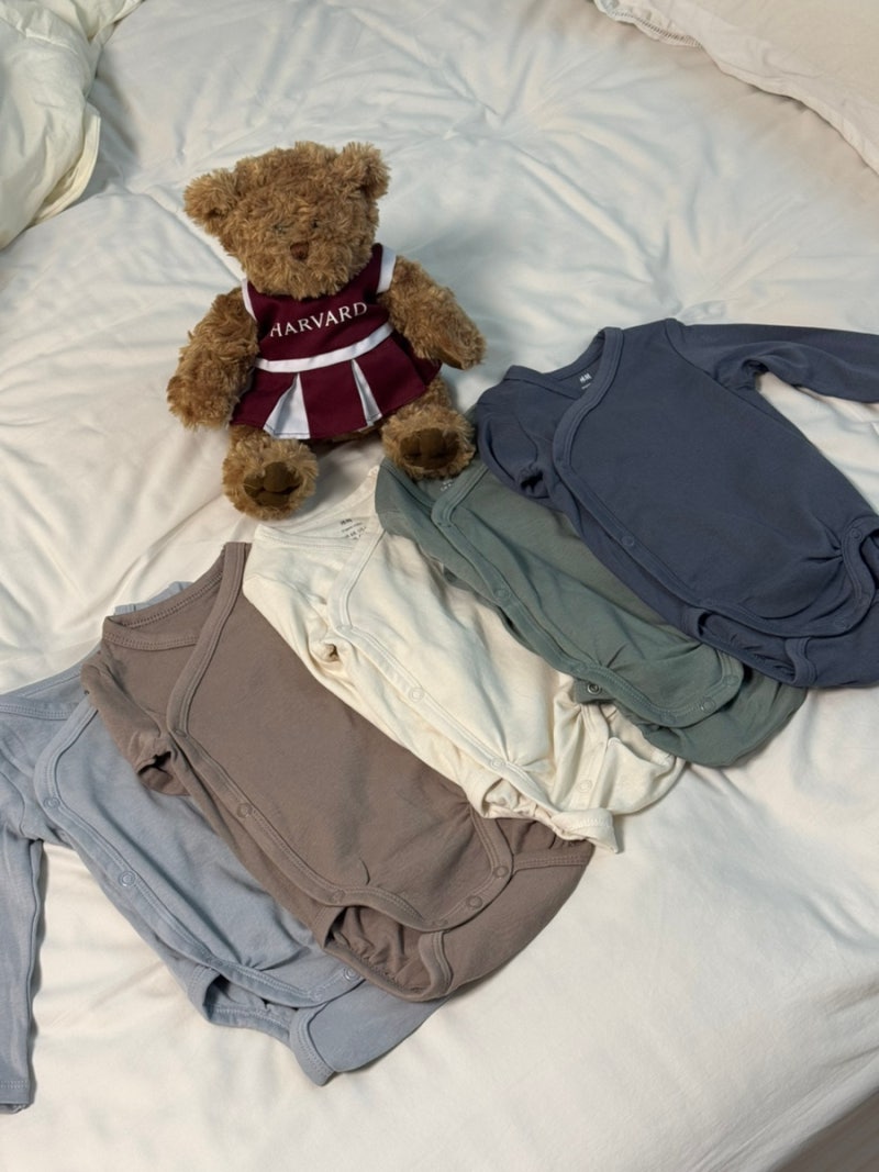아기옷ㅣh&m 랩스타일 바디수트 4-6 사이즈