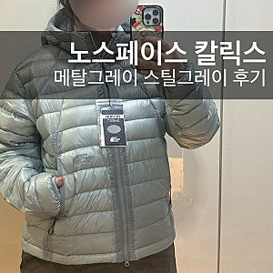 노스페이스 칼릭스 커플 패딩 후기｜스틸그레이·메탈그레이 색상 비교