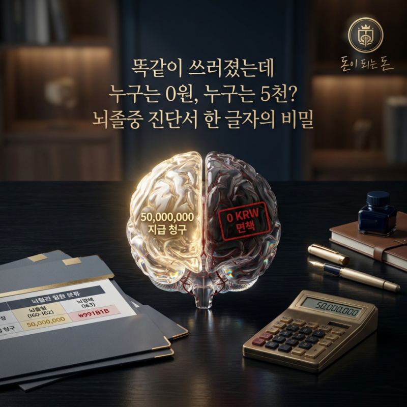 "똑같이 쓰러졌는데 누구는 0원, 누구는 5천?" 뇌졸중 진단서 한 글자에 갈린 보험금 참사