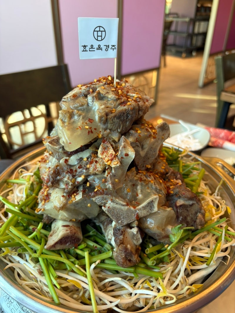 경주 현지인 맛집추천! 보문단지 근처 압도적인 비주얼의 뼈베레스트 보양식 소뼈 맛집[효은....