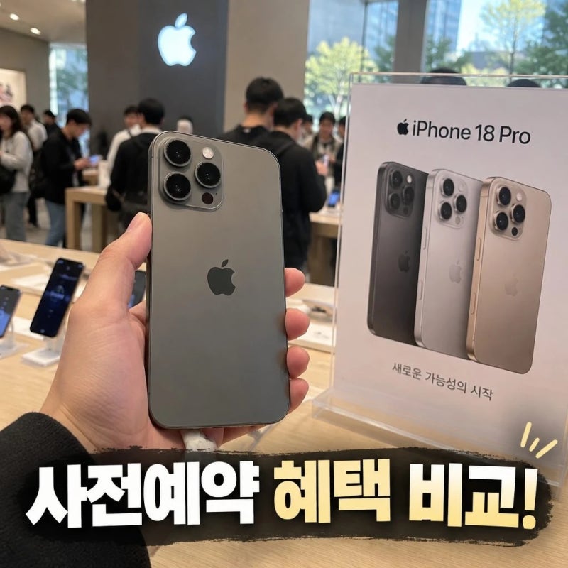 아이폰18 프로 사전예약 혜택 비교