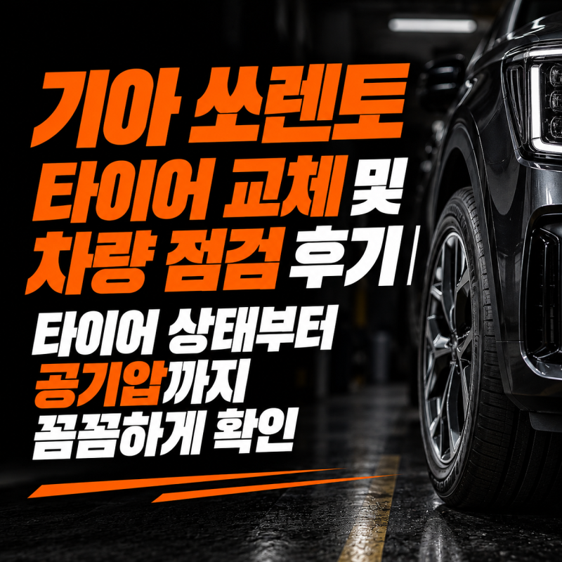 기아 쏘렌토 타이어 교체 및 차량 점검 후기｜타이어 상태부터 공기압까지 꼼꼼하게 확인