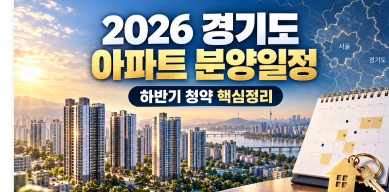2026 경기도 아파트 분양일정 총정리｜하반기 청약 관심지역과 신청 전 체크포인트