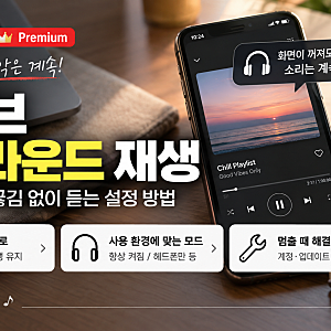 유튜브 백그라운드 재생 화면 꺼도 끊김 없이 듣는 설정 방법