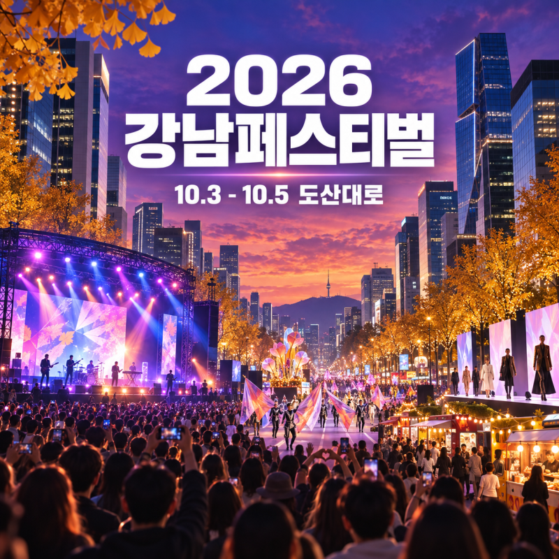 2026 강남페스티벌 일정·라인업 총정리｜싸이·제로베이스원 무료 K팝 콘서트 예매